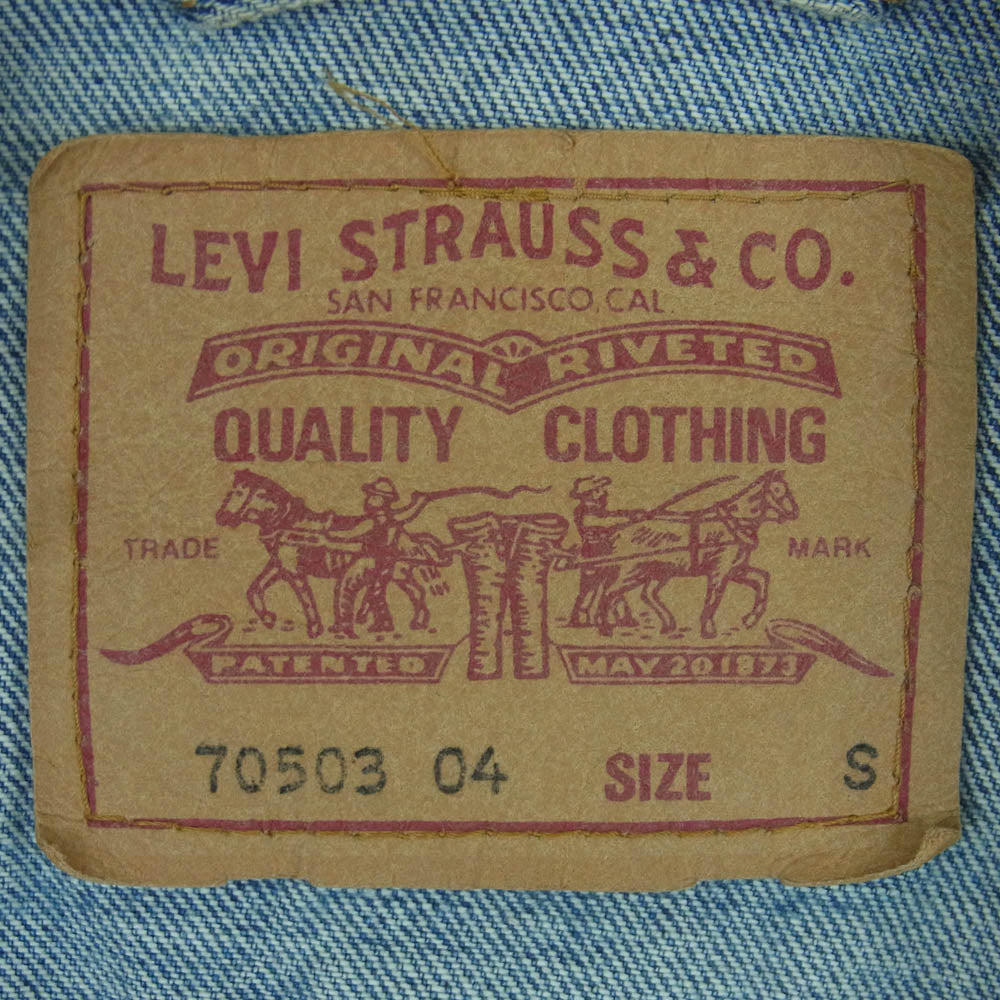Levi's リーバイス 98年製 ボタン裏刻印 70503 クロアチア製 トラッカー デニム ジャケット インディゴブルー系 S【中古】