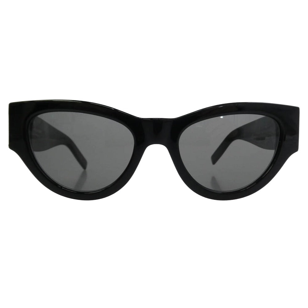 SAINT LAURENT サンローラン SL M94 国内正規購入書有 YSL イニシャル カサンドラメタルロゴ セルフレーム ボストン型 サングラス アイウェア ブラック系 53□20-145【中古】