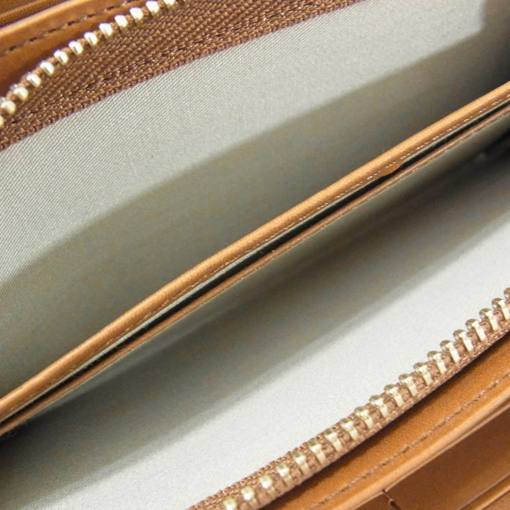 MARGARET HOWELL マーガレットハウエル MHLW8JT2-21 idea ベンジャミン ラウンドファスナー 長財布 ブラウン系【極上美品】【中古】
