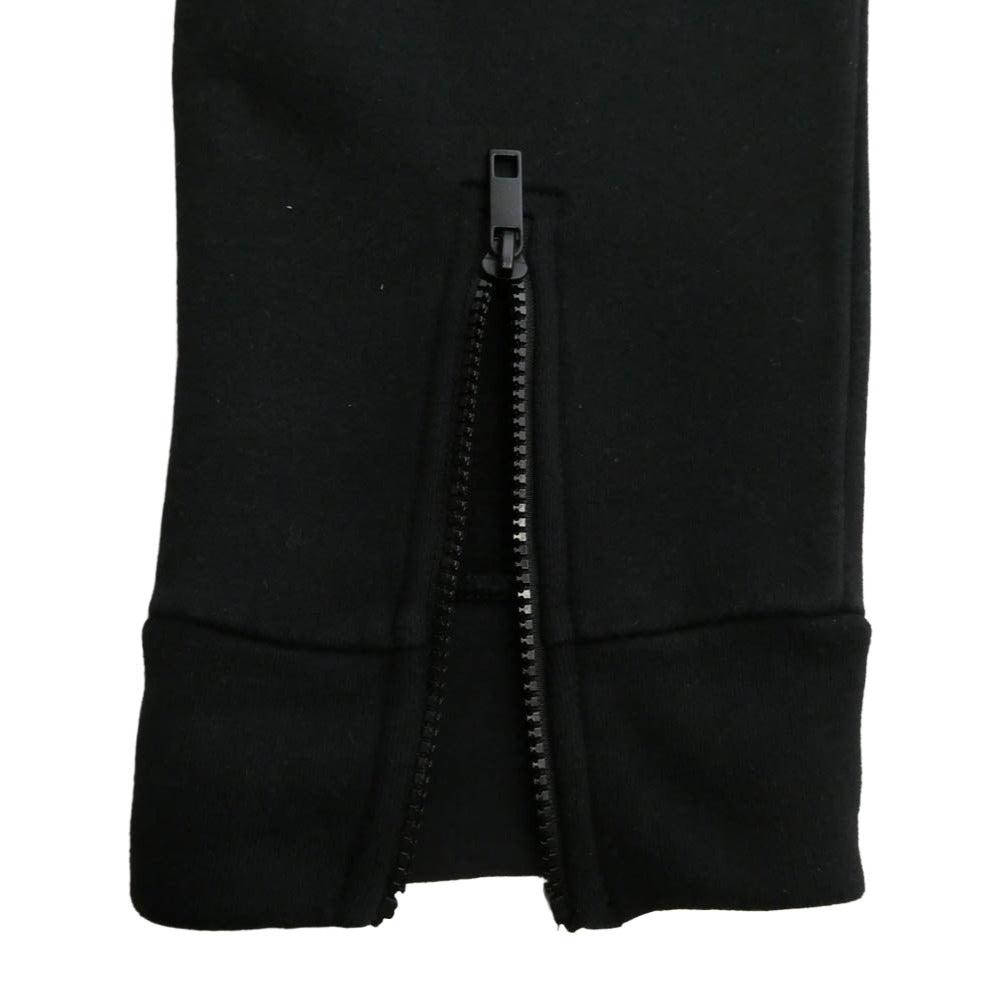 DIESEL ディーゼル STESSEL ハイブリッド 異素材切替 裾ジップ スウェットパンツ ブラック系 S【中古】