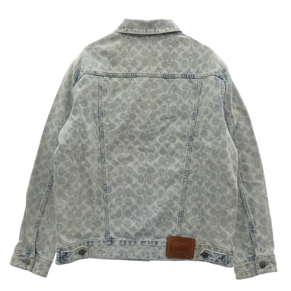 COACH コーチ 1902-11695 シグネチャープリント デニムジャケット ライトブルー系 サイズ表記無し【中古】
