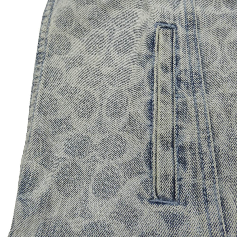 COACH コーチ 1902-11695 シグネチャープリント デニムジャケット ライトブルー系 サイズ表記無し【中古】