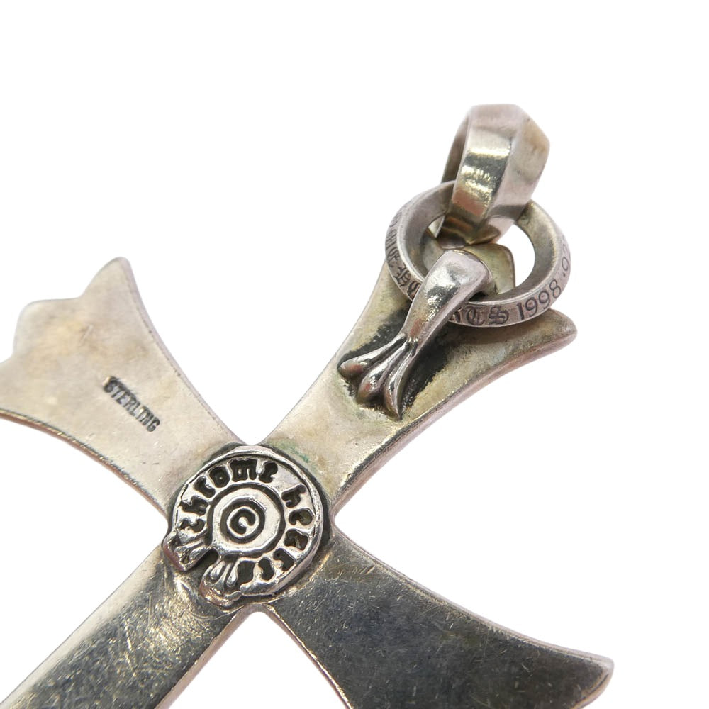 CHROME HEARTS クロムハーツ（原本有） CH CRS LG W BALE ラージCHクロス Wベイル ペンダント トップ シルバー系【中古】