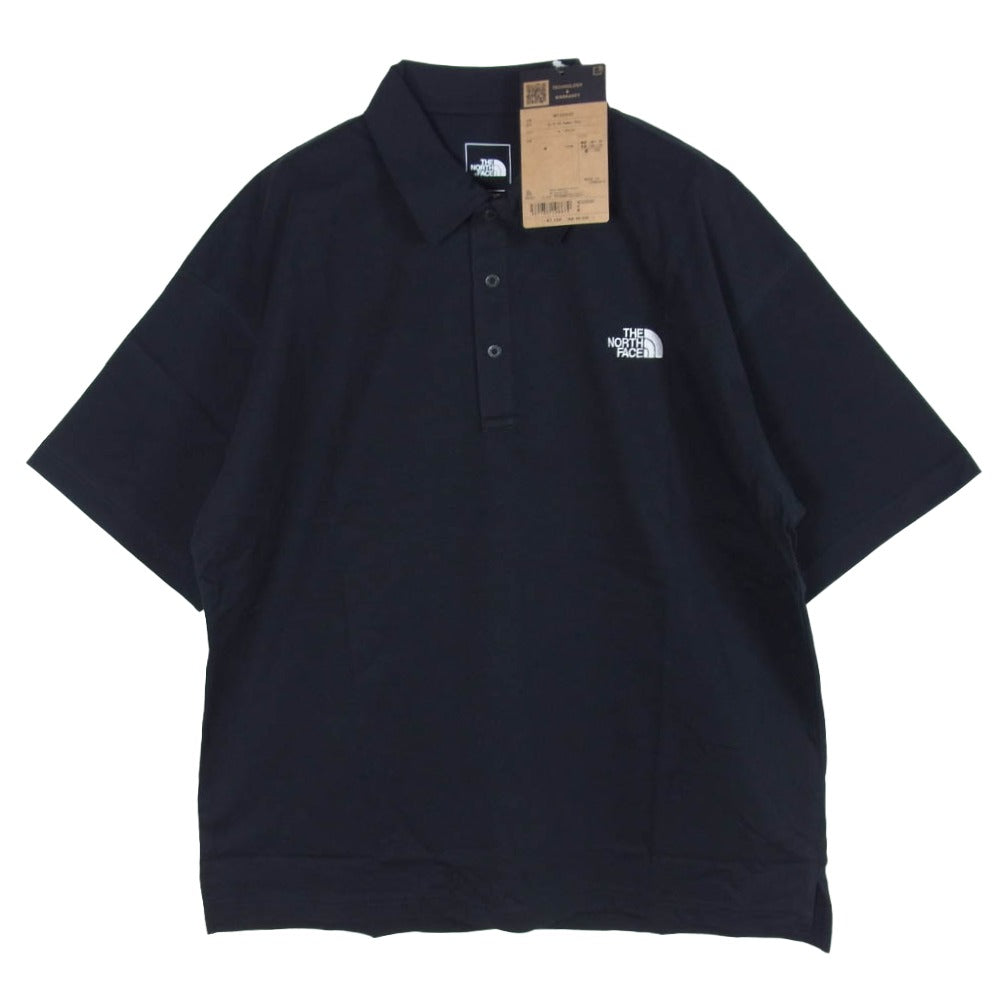 THE NORTH FACE ノースフェイス NT22530 S/S FD Cotton Polo フラッシュドライ コットン 半袖 ポロシャツ ブラック系 M【新古品】【未使用】【中古】