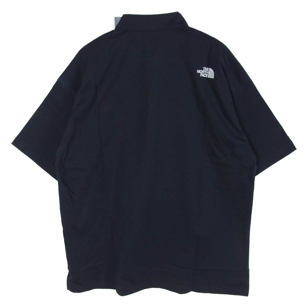 THE NORTH FACE ノースフェイス NT22530 S/S FD Cotton Polo フラッシュドライ コットン 半袖 ポロシャツ ブラック系 M【新古品】【未使用】【中古】
