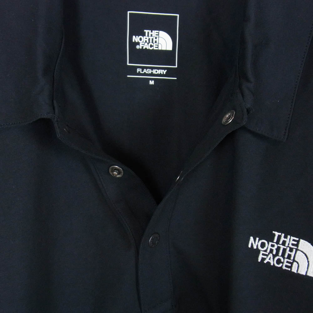 THE NORTH FACE ノースフェイス NT22530 S/S FD Cotton Polo フラッシュドライ コットン 半袖 ポロシャツ ブラック系 M【新古品】【未使用】【中古】