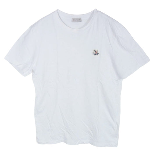 MONCLER モンクレール G20918C00055 MAGLIA T-SHIRT マグリア 半袖 Tシャツ ホワイト系 M【中古】