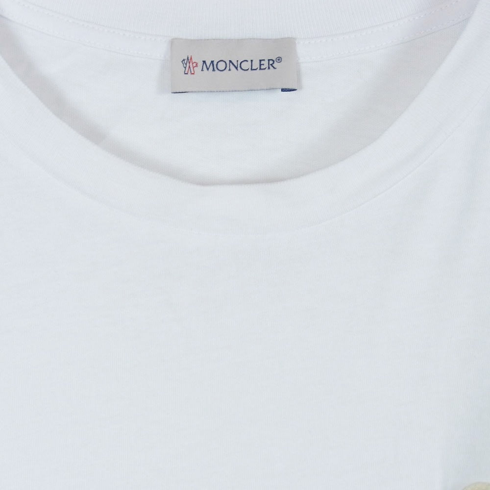 MONCLER モンクレール G20918C00055 MAGLIA T-SHIRT マグリア 半袖 Tシャツ ホワイト系 M【中古】