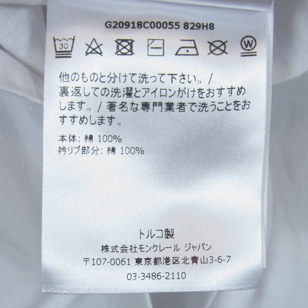 MONCLER モンクレール G20918C00055 MAGLIA T-SHIRT マグリア 半袖 Tシャツ ホワイト系 M【中古】