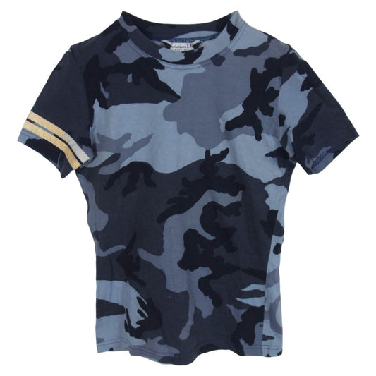 Christian Dior クリスチャンディオール 02SS 2A12155530 ジョンガリアーノ期 Camouflage T-Shirt 迷彩 カモフラ 半袖 Tシャツ 青灰系 4【中古】