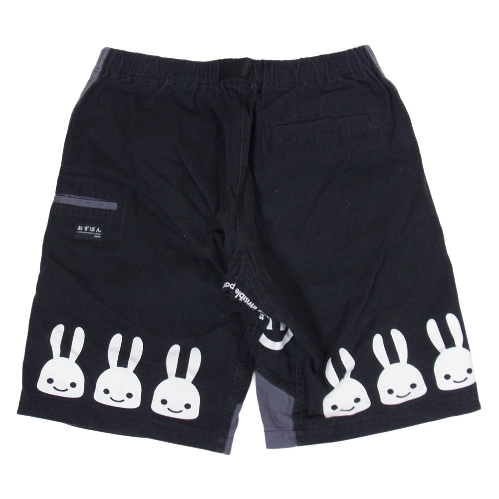 キューン 登山ショーツ うさぎ6連前後プリント クライミング ハーフ ショート パンツ グレー系 ブラック系 2【中古】