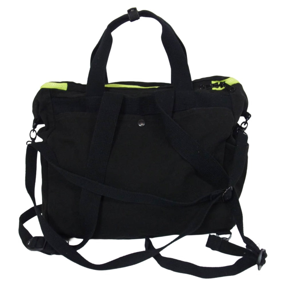 キューン 3WAYキャンバス スクエア バッグ L ブラック系 L【中古】