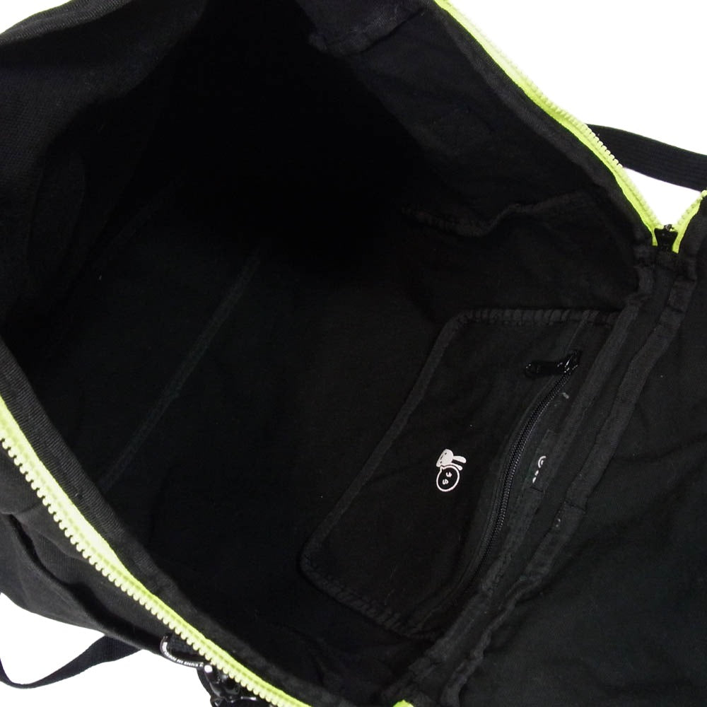 キューン 3WAYキャンバス スクエア バッグ L ブラック系 L【中古】