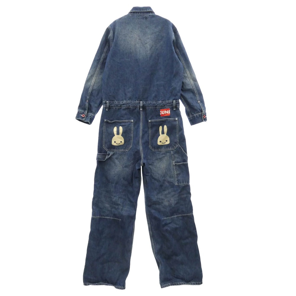 キューン デニム オールインワン ツナギ インディゴブルー系 1【中古】