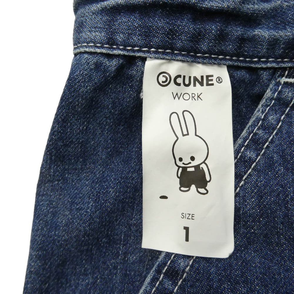 キューン デニム オールインワン ツナギ インディゴブルー系 1【中古】