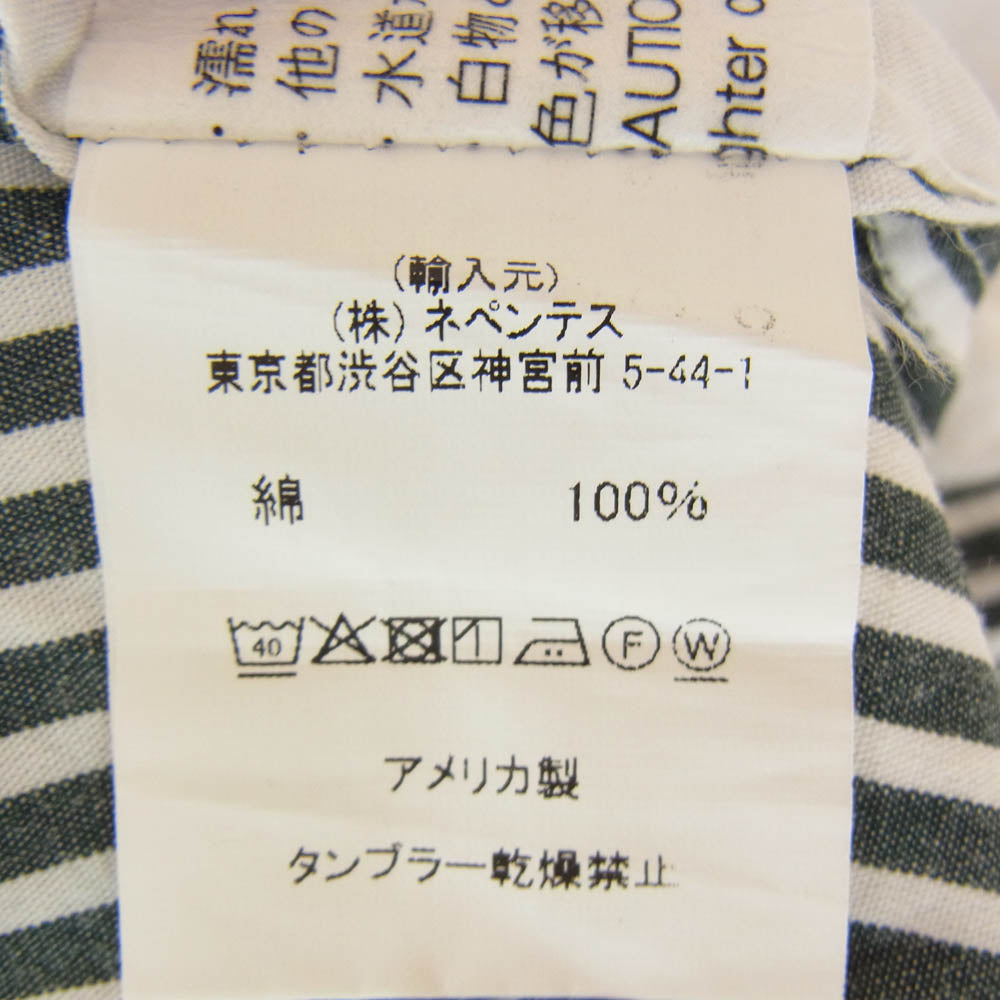 Engineered Garments エンジニアードガーメンツ POPOVER BD SHIRT BLOCK STRIPE ポップオーバー ブロック ストライプ ボタンダウン プルオーバー 半袖 シャツ マルチカラー系 M【中古】