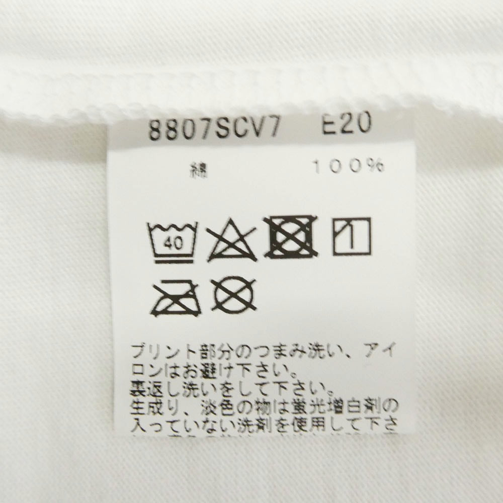 agnes b. アニエスベー ADAM ET ROPE アダムエロぺ コラボ Wネーム ビッグロゴ クルーネック 半袖 Tシャツ ホワイト系 XL【極上美品】【中古】