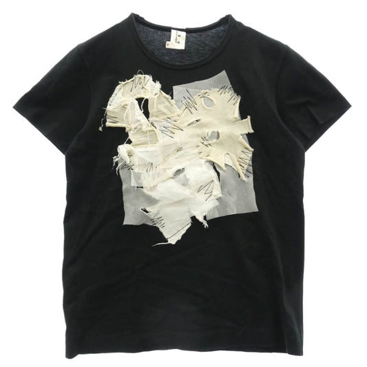 tao COMME des GARCONS タオ コムデギャルソン AD2009 3E-T040 アートグラフィックパッチワーク デコレーションTシャツ ブラック系 S【中古】