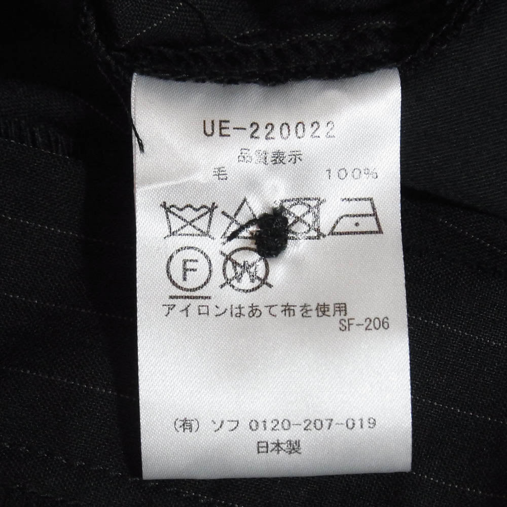uniform experiment ユニフォームエクスペリメント 22SS UE-220022 WOOL RELAX FIT SHORTS ウール リラックス フィット ショーツ ショート ハーフ パンツ ブラック系 4【中古】