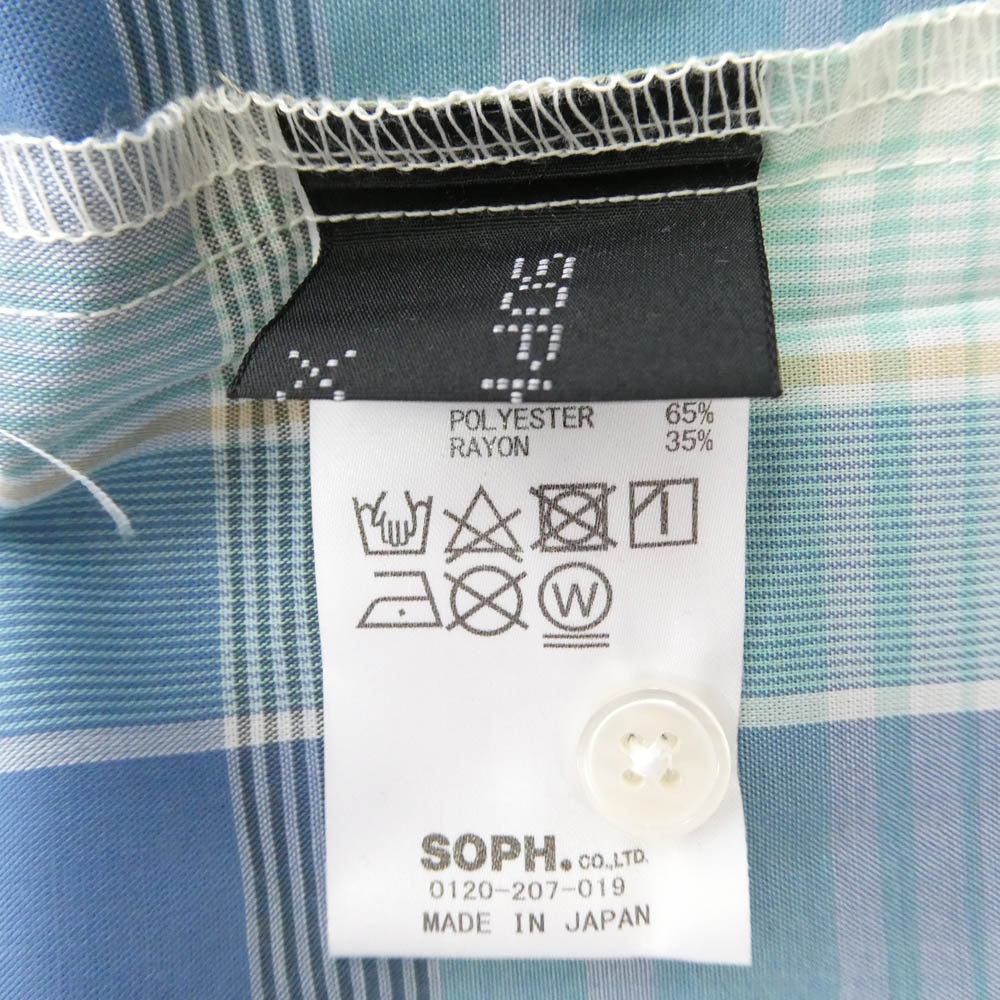 SOPHNET. ソフネット SOPH-240033 S/S PULLOVER SHIRT 半袖 プルオーバー シャツ ライトブルー系 XL【美品】【中古】