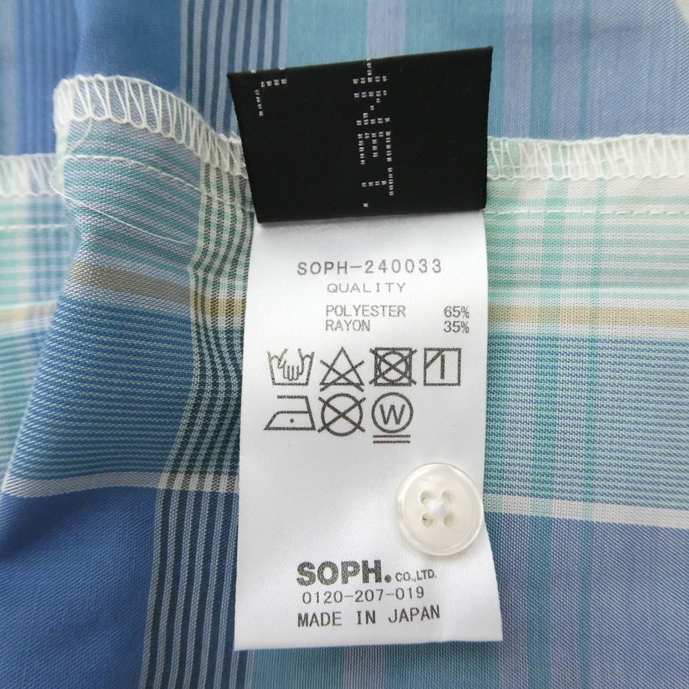 SOPHNET. ソフネット SOPH-240033 S/S PULLOVER SHIRT 半袖 プルオーバー シャツ ライトブルー系 XL【美品】【中古】