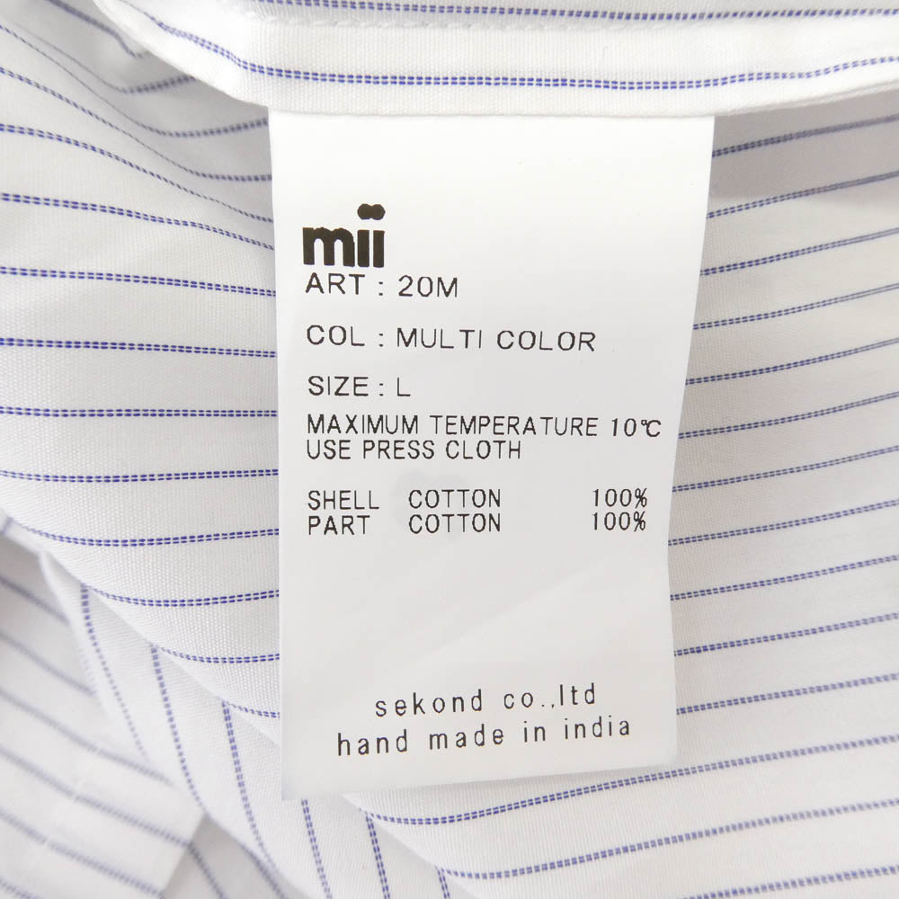 ミー 25SS 20M パッチワーク ブロック プリント 半袖 シャツ マルチカラー系 L【中古】