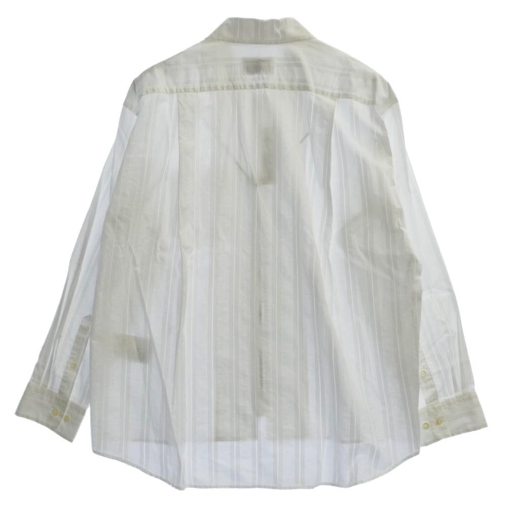 WEWILL ウィーウィル W-014-5002 LS ZIP SHIRT ジップアップ 長袖 シャツ ホワイト系 2【美品】【中古】