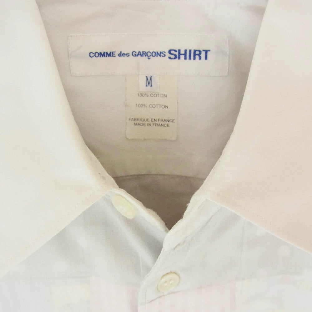 COMME des GARCONS コムデギャルソン 11SS S19061 SHIRT コムデギャルソンシャツ パッチワーク 長袖 シャツ マルチカラー系 M【美品】【中古】
