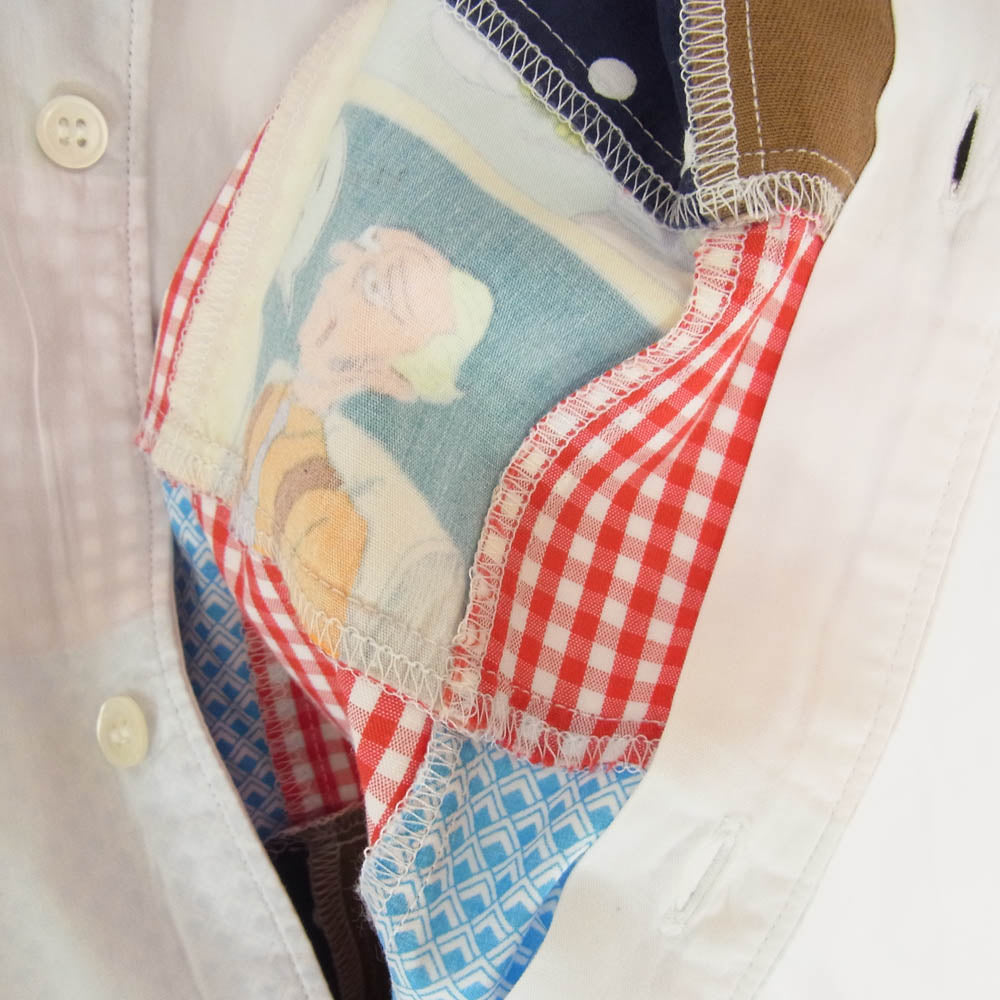 COMME des GARCONS コムデギャルソン 11SS S19061 SHIRT コムデギャルソンシャツ パッチワーク 長袖 シャツ マルチカラー系 M【美品】【中古】