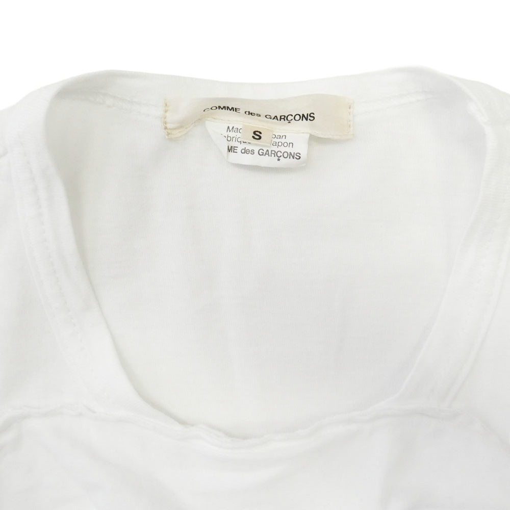 COMME des GARCONS コムデギャルソン 薔薇と血期 15SS GO-T021 AD2014 Flower デコレーション ローズ装飾 半袖 Tシャツ ホワイト系 S【中古】