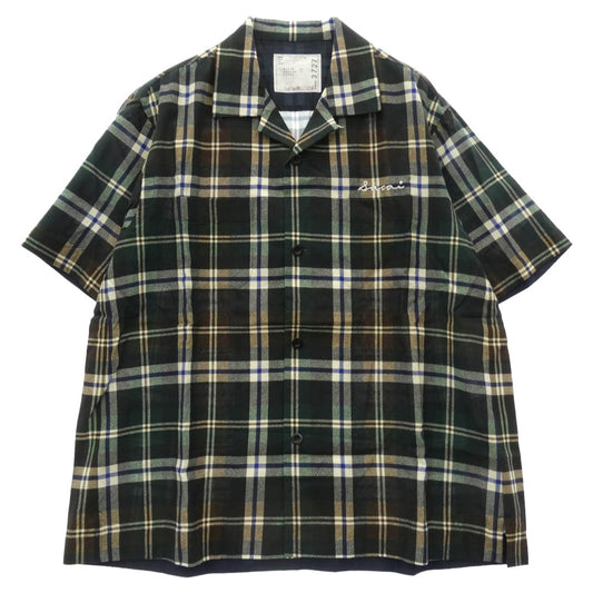 Sacai サカイ 25SS 25-03727M Plaid Print Shirt チェック プリント オープンカラー 開襟 半袖 シャツ マルチカラー系 2【中古】