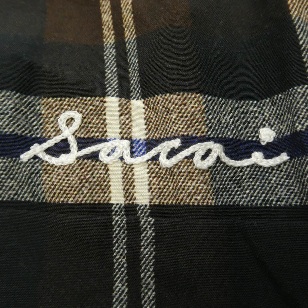 Sacai サカイ 25SS 25-03727M Plaid Print Shirt チェック プリント オープンカラー 開襟 半袖 シャツ マルチカラー系 2【中古】