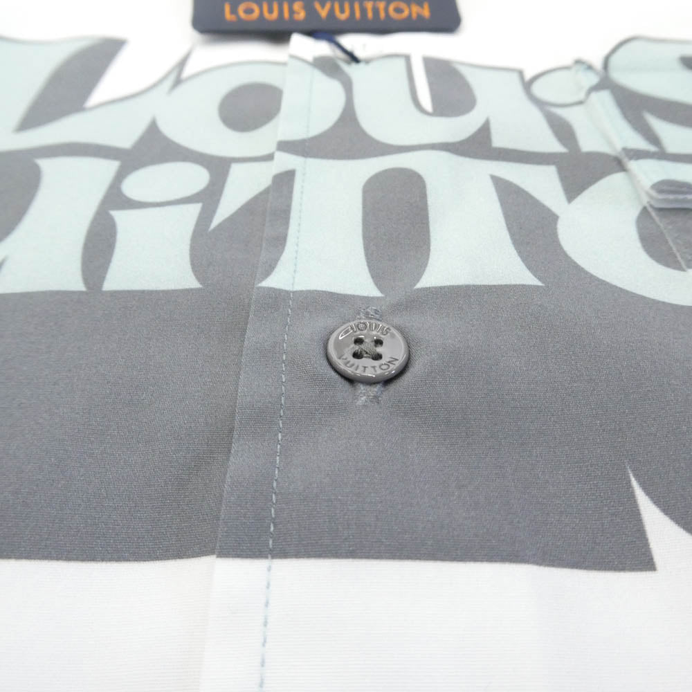 LOUIS VUITTON ルイ・ヴィトン 23SS HOS25W ロゴ グラフィック ショートスリーブ 半袖 シャツ ホワイト系 XL【美品】【中古】