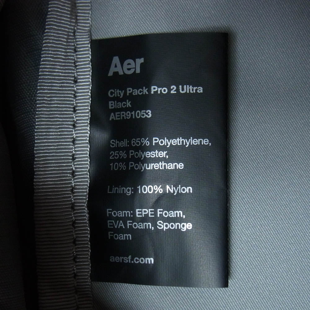 エアー AER91053 City Pack Pro 2 Ultra シティパック プロ ウルトラ バックパック リュックサック ブラック系【極上美品】【中古】
