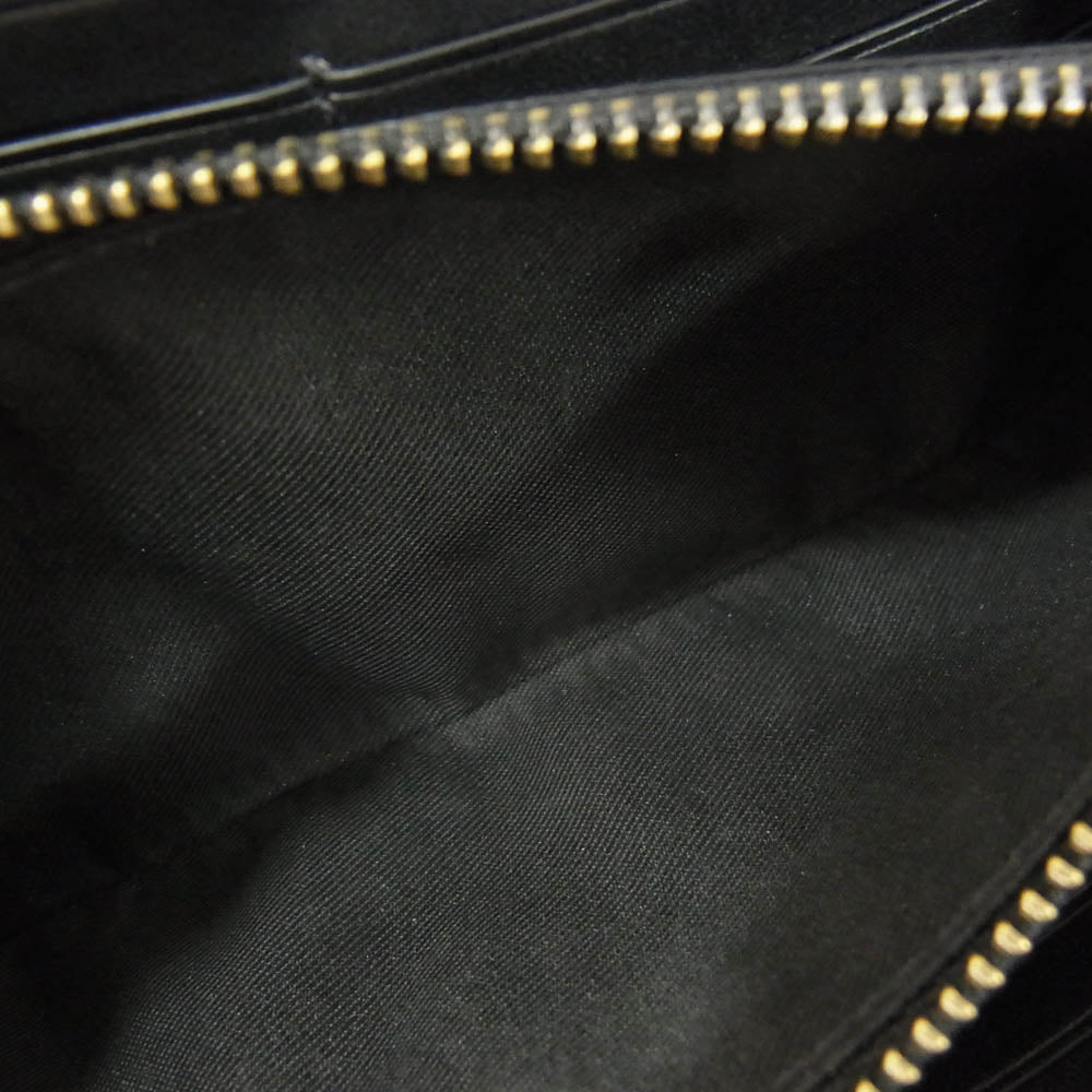 COACH コーチ 58112 シグネチャー ラウンド ファスナー ウオレット 長財布 ブラック系【中古】