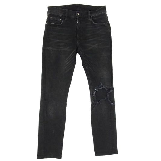 AMIRI アミリ 150712 ダメージ加工 ストレッチ スキニー デニム パンツ W28 ブラック系 28【中古】
