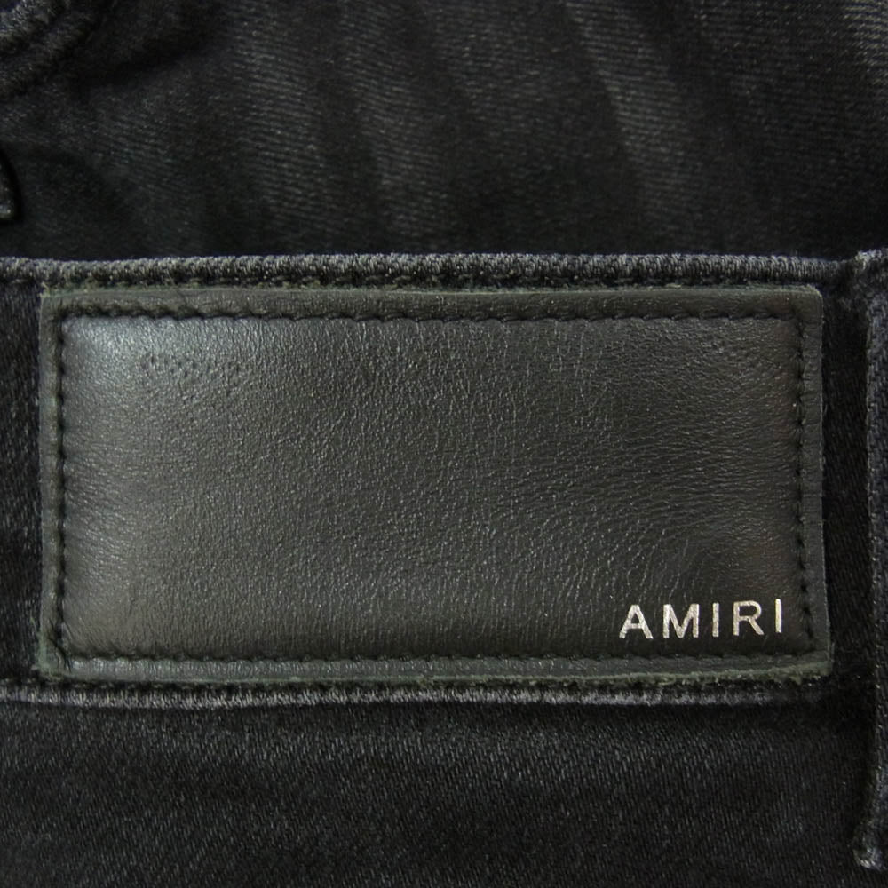 AMIRI アミリ 150712 ダメージ加工 ストレッチ スキニー デニム パンツ W28 ブラック系 28【中古】