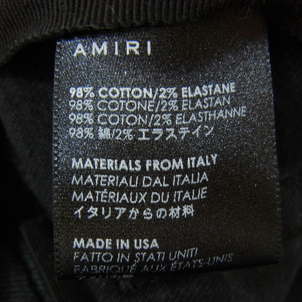 AMIRI アミリ 150712 ダメージ加工 ストレッチ スキニー デニム パンツ W28 ブラック系 28【中古】