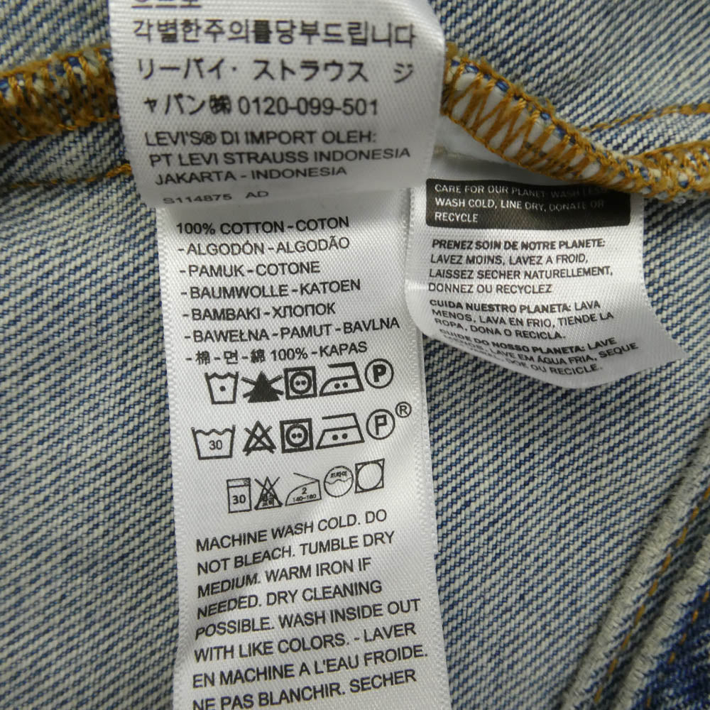 デニムティアーズ PC9-A2318-0003 × LEVIS リーバイス TYPE-2 ALL OVER WREATH LIGHT WASH フラワー プリント セカンド デニムジャケット ライトブルー系 ホワイト系 M【中古】