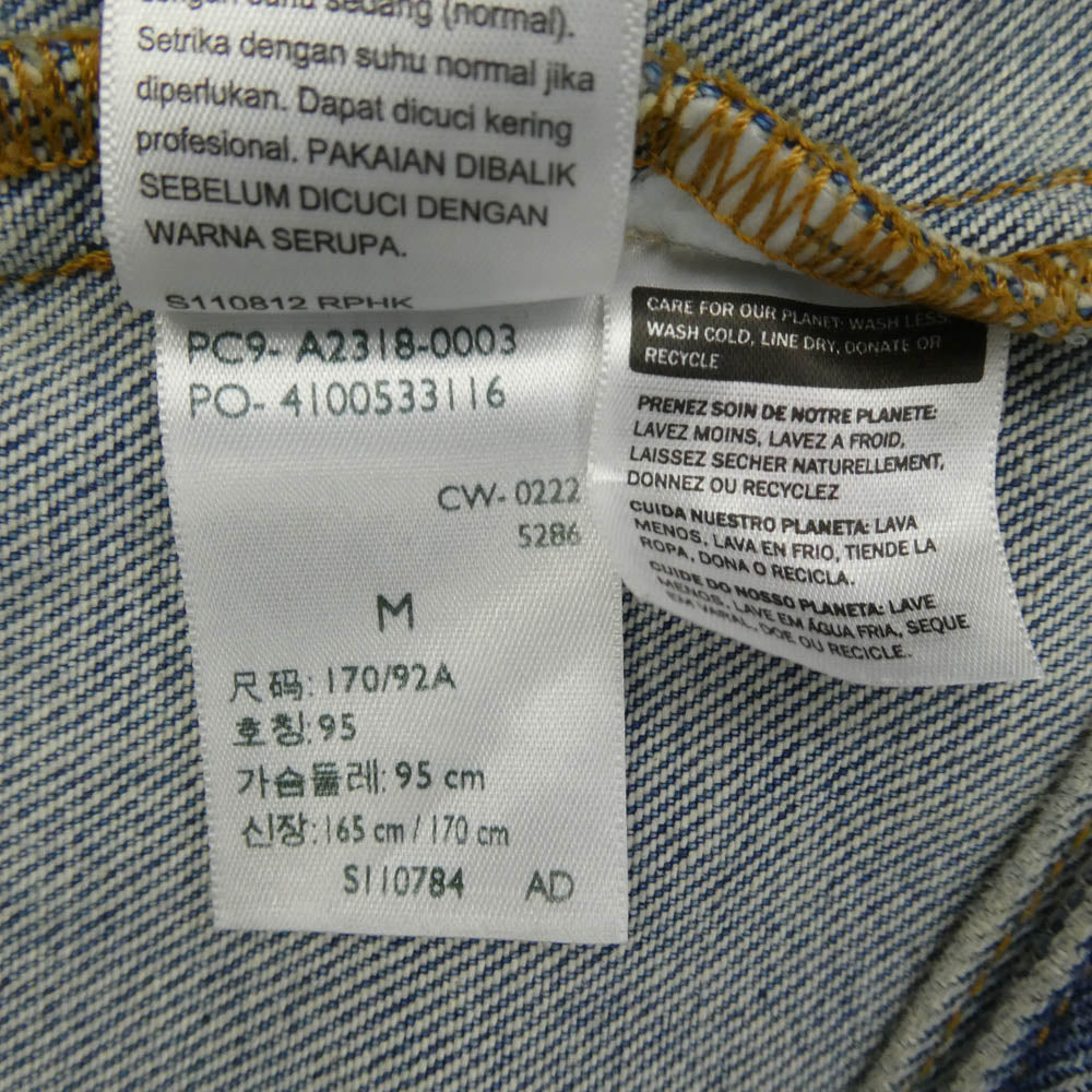 デニムティアーズ PC9-A2318-0003 × LEVIS リーバイス TYPE-2 ALL OVER WREATH LIGHT WASH フラワー プリント セカンド デニムジャケット ライトブルー系 ホワイト系 M【中古】