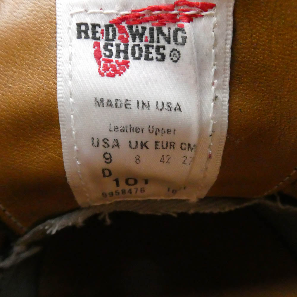 RED WING レッドウィング POSTMAN OXFORD 101 ポストマン オックスフォード レザー サービス シューズ ブラック系 US9【中古】