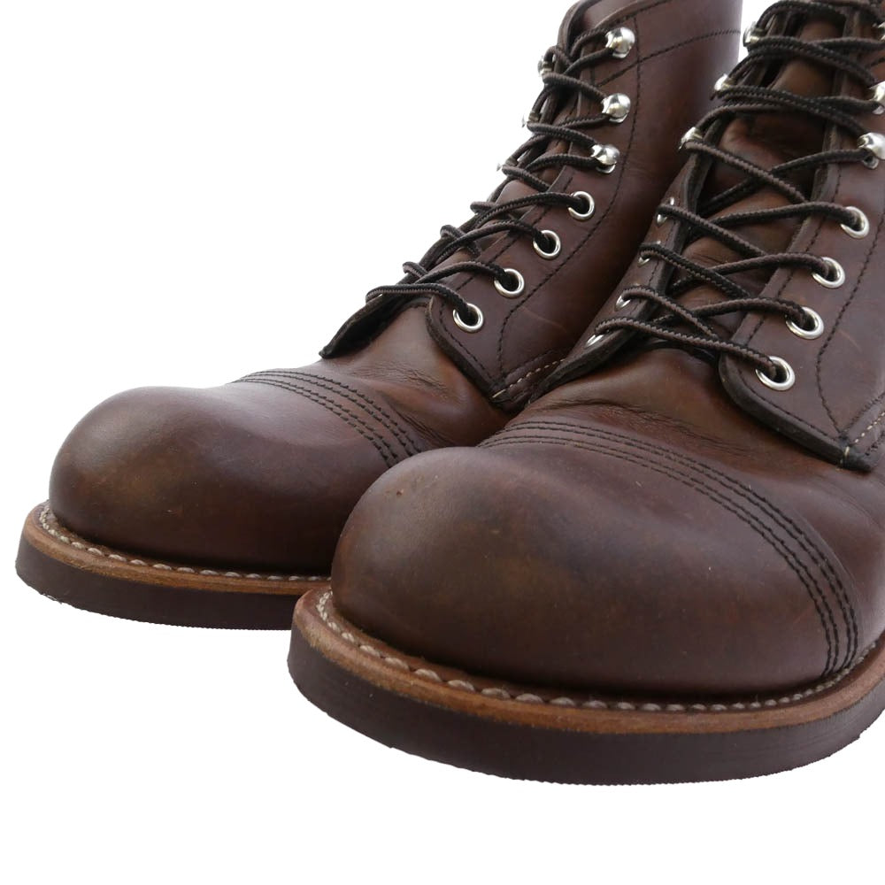 RED WING レッドウィング 8111 IRON RANGER アイアン レンジャー アンバー ハーネス ワーク ブーツ ブラウン系 US9【中古】