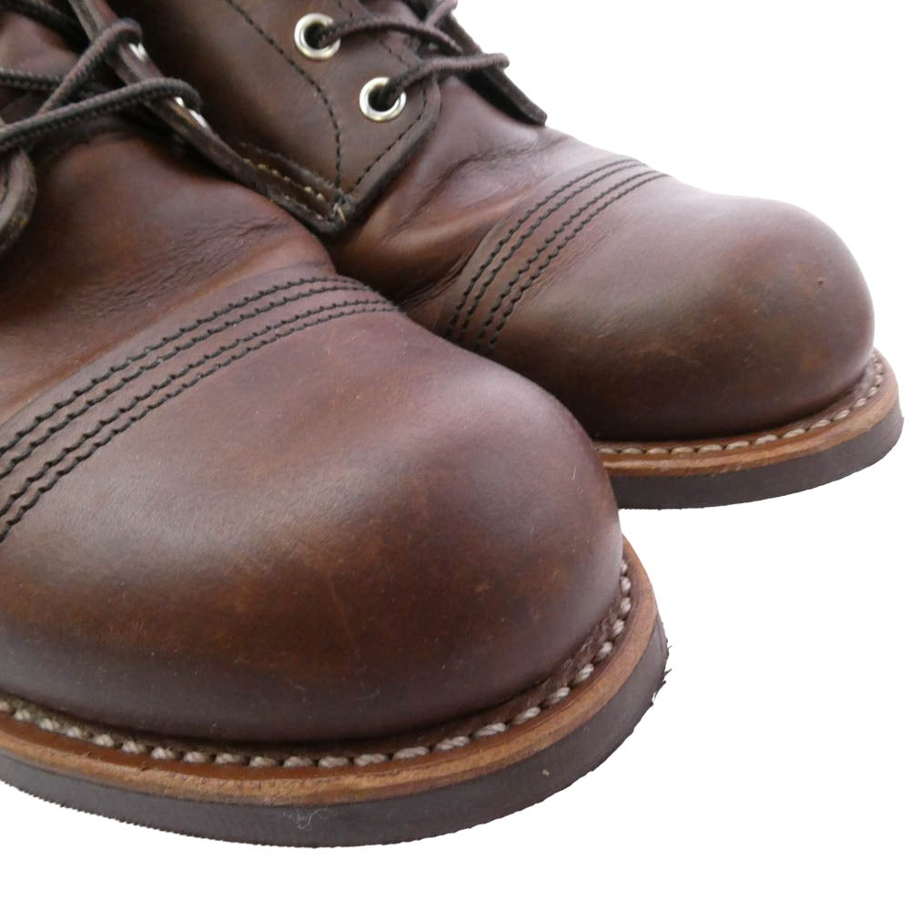 RED WING レッドウィング 8111 IRON RANGER アイアン レンジャー アンバー ハーネス ワーク ブーツ ブラウン系 US9【中古】