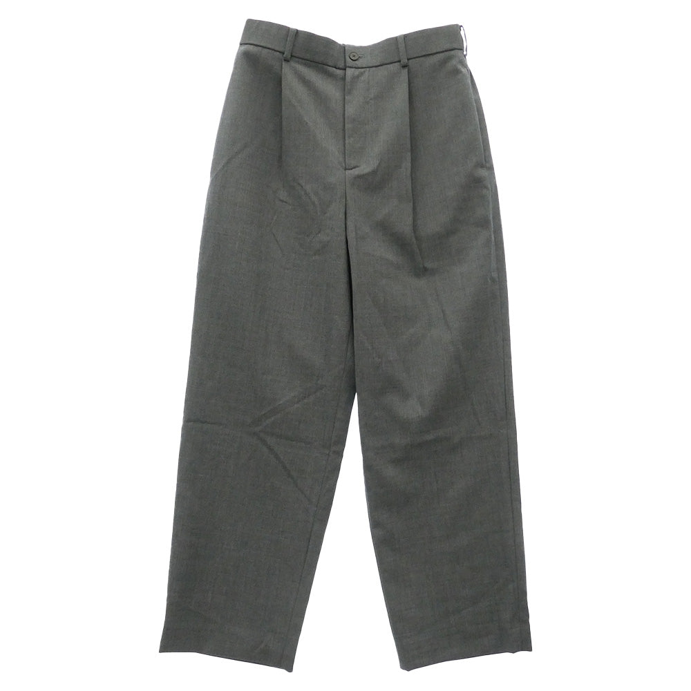 ATON エイトン PRAGGW0700 WOOL TORPICAL LOOSE FIT PANTS ウール トロピカル ルーズフィット スラックス パンツ グレー系 44【新古品】【未使用】【中古】