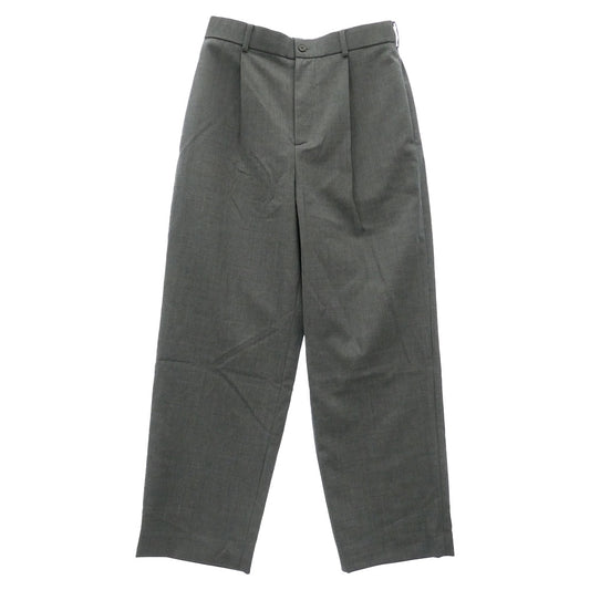 ATON エイトン PRAGGW0700 WOOL TORPICAL LOOSE FIT PANTS ウール トロピカル ルーズフィット スラックス パンツ グレー系 44【新古品】【未使用】【中古】