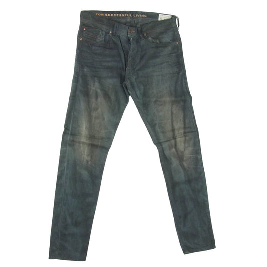 DIESEL ディーゼル TEPPHAR WASH0886A STRETCH SLIM-CARROT ストレッチ コーティング加工 ボタンフライ スキニーデニム ブラック系 31【中古】