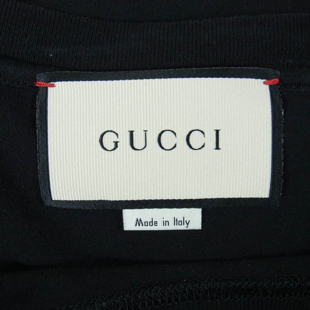 GUCCI グッチ 440103 X3F05 ロゴ ウォッシュド オーバーサイズ 半袖Tシャツ ブラック系 表記無し【美品】【中古】