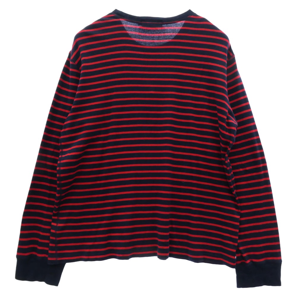 POLO RALPH LAUREN ポロ・ラルフローレン ボーダー ロンT 長袖 カットソー ネイビー系 レッド系 XL【中古】