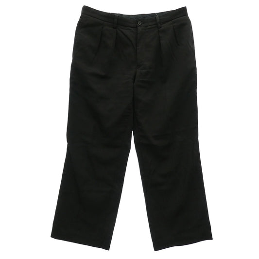 ISSEY MIYAKE イッセイミヤケ ウール タック スラックス パンツ ブラック系 4【中古】