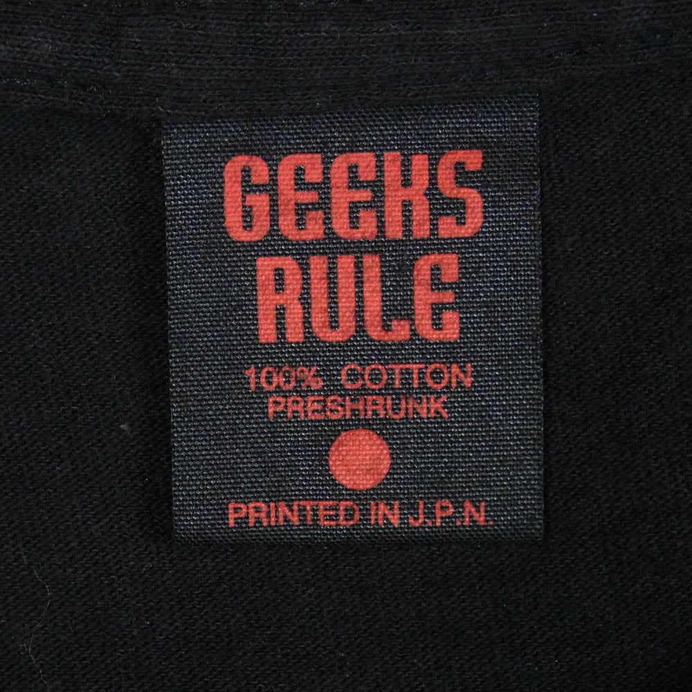 GEEKS RULE ギークスルール x MEMORIES メモリーズ 6 Silkscreen Printing T-Shirt シルクスクリーン プリント 半袖 Tシャツ ブラック系 XXL【中古】